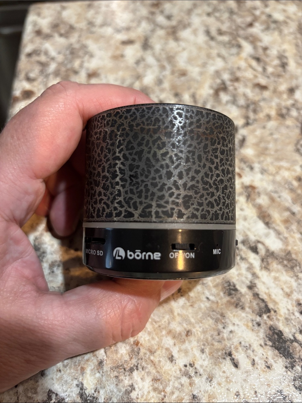 Borne Compact Bluetooth Speaker — Black Textured Finish